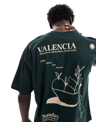 T-shirt oversize à imprimé fruits Valencia au dos - Asos Design - Modalova