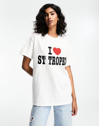 T-shirt oversize à imprimé I Love St Tropez - Asos Design - Modalova