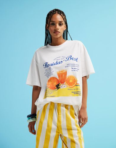 T-shirt oversize  imprim jus d'orange - Asos Design - Modalova