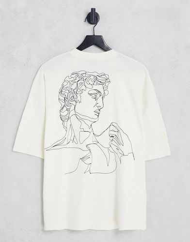 T-shirt oversize à imprimé statue au dos - Noir et - Asos Design - Modalova