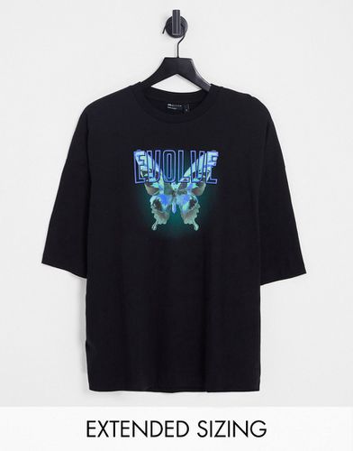 T-shirt oversize à imprimé papillon sur le devant - Asos Design - Modalova