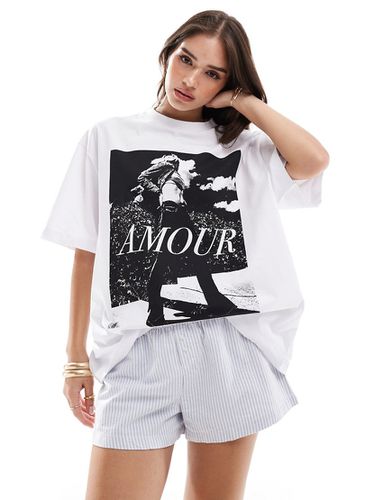 T-shirt oversize avec imprimé couverture de magazine Amour - Asos Design - Modalova
