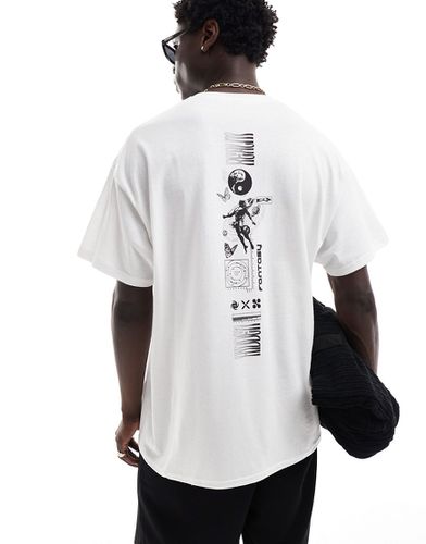 T-shirt oversize avec imprimé céleste vertical au dos - Asos Design - Modalova