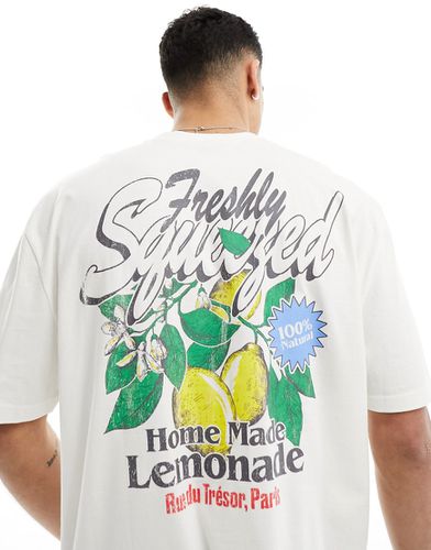 T-shirt oversize avec imprimé citron au dos - Asos Design - Modalova