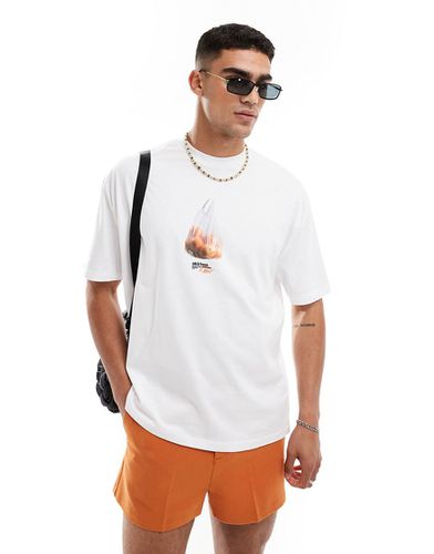 T-shirt oversize avec imprimé oranges sur la poitrine - Asos Design - Modalova
