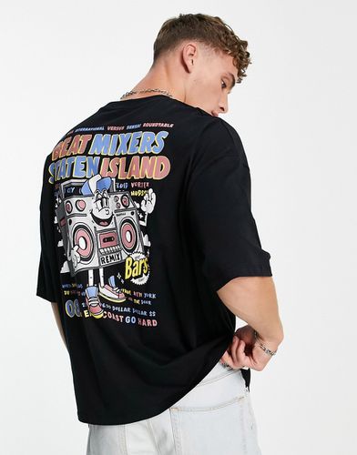 T-shirt oversize avec imprimé style bande-dessinée sur le devant et au dos - Asos Design - Modalova