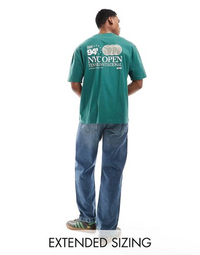 T-shirt oversize avec imprimé style sport sur le devant et au dos - Asos Design - Modalova