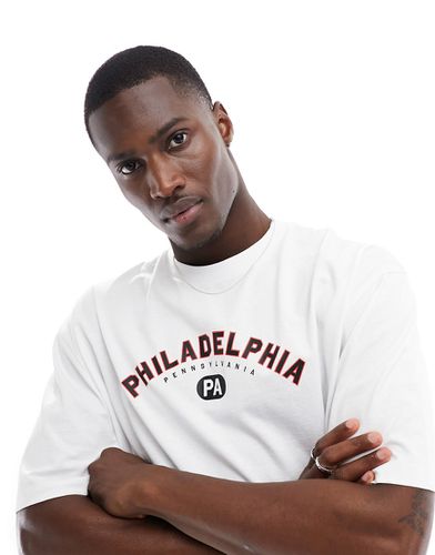 T-shirt oversize avec imprimé Philadelphia sur la poitrine - Asos Design - Modalova