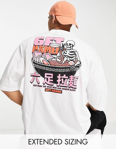 T-shirt oversize avec imprimé ramen style bande dessinée au dos - Asos Design - Modalova