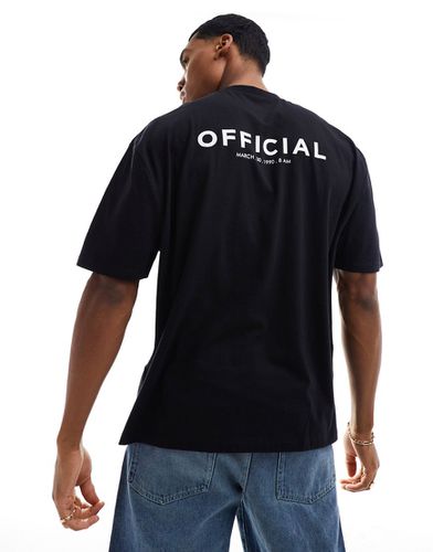 T-shirt oversize avec imprimé texte sur le devant et au dos - Asos Design - Modalova