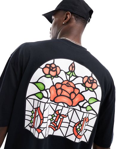 T-shirt oversize avec imprimé vitrail au dos - Asos Design - Modalova