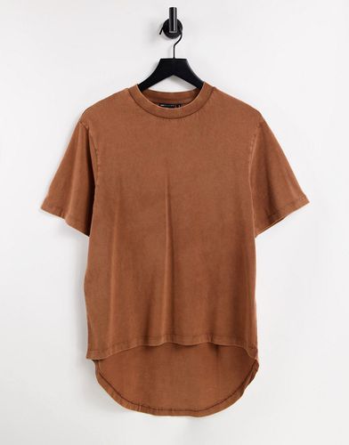 T-shirt oversize à ourlet plongeant - délavé - Asos Design - Modalova