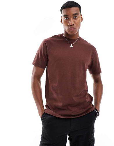 T-shirt ras de cou basique en tissu épais 240 g/m 2 - foncé - Asos Design - Modalova