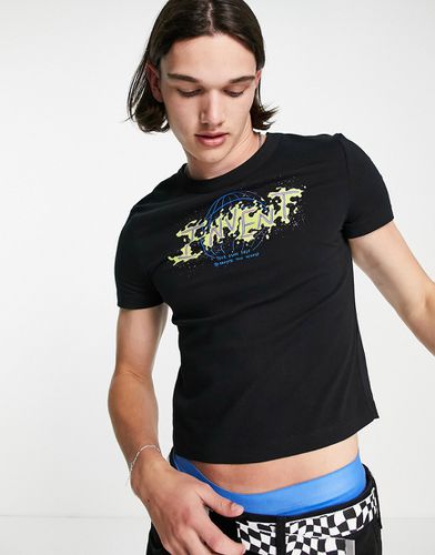 T-shirt rétréci avec imprimé grunge sur le devant - Asos Design - Modalova