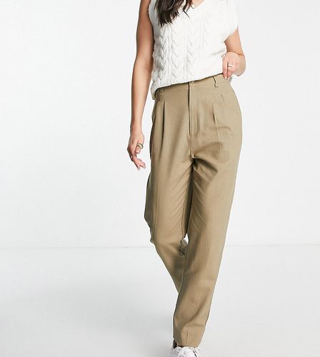 Tall - Pantalon fuselé à taille haute en lin - Olive - Asos Design - Modalova