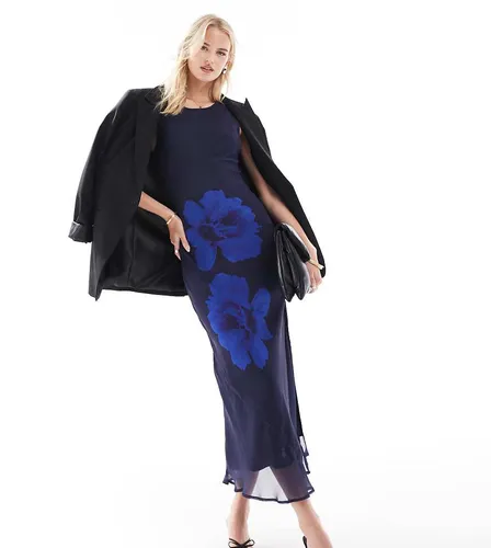 ASOS DESIGN Tall - Robe droite mi-longue à imprimé fleurs - Asos Tall - Modalova