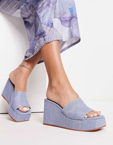 Teo - Mules compensées en denim - Asos Design - Modalova