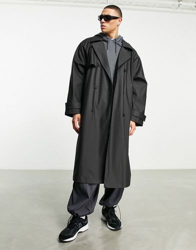 Trench-coat oversize en caoutchouc - Noir - Asos Design - Modalova