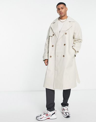 Trench-coat oversize et imperméable - Blanc cassé - Asos Design - Modalova