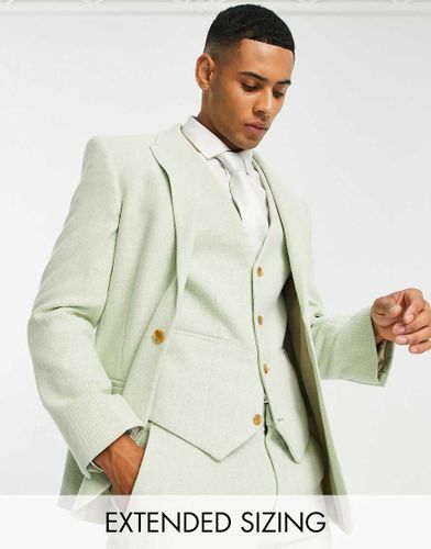 Veste de costume ultra ajustée en sergé de laine mélangée - cendré - Asos Design - Modalova