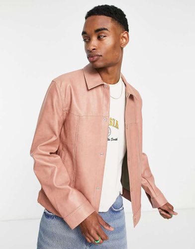 Veste style western en similicuir - pastel - Asos Design - Modalova