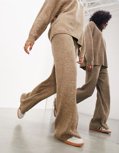 Pantalon ample en maille côtelée - Taupe - Asos Edition - Modalova