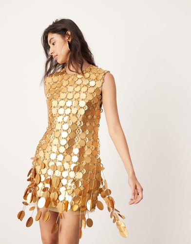 Robe courte à ornements circulaires - Bronze - Asos Edition - Modalova