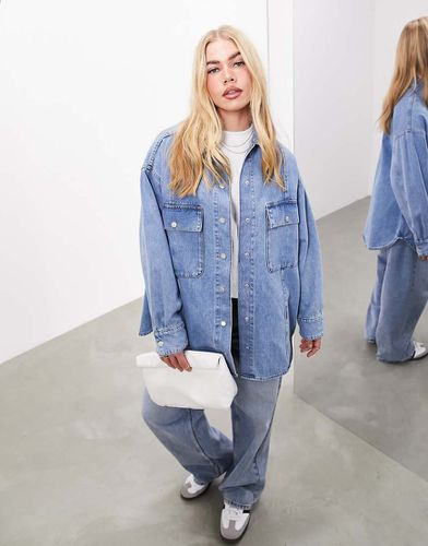 Surchemise ultra-oversize en jean avec poches - moyen - Asos Edition - Modalova