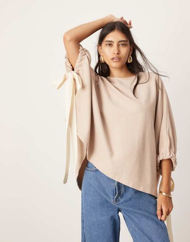 Top ample et oversize en jersey avec lien contrastant - Moka - Asos Edition - Modalova