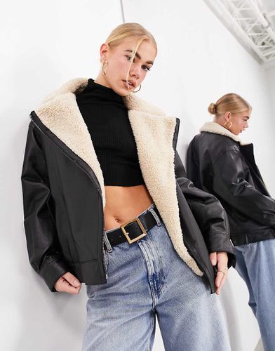 Ultimate - Blouson aviateur en cuir véritable - Asos Edition - Modalova