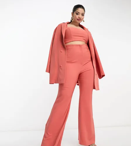 Curve - Pantalon d'ensemble évasé - Cannelle - Asos Luxe - Modalova