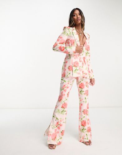 Pantalon de costume à imprimé fleurs - Asos Luxe - Modalova