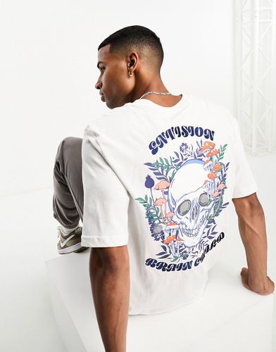 T-shirt manches courtes à imprimé crâne et champignon - Blanc - Bolongaro Trevor - Modalova