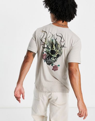 T-shirt oversize à imprimé au dos - Taupe - Bolongaro Trevor - Modalova