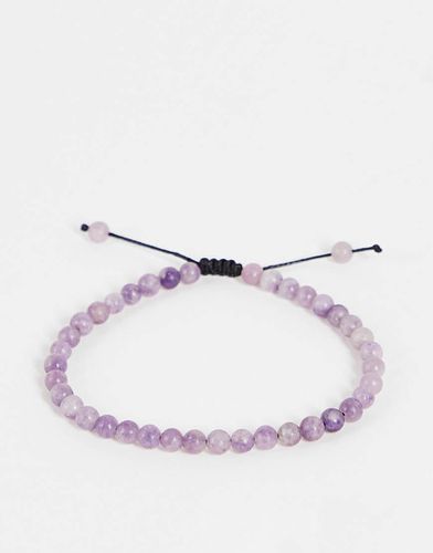 Bracelet en pierres avec motif tête de mort - Lilas - Bolongaro Trevor - Modalova