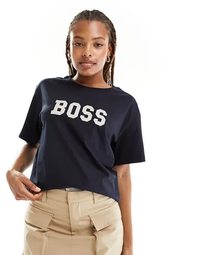 BOSS - T-shirt avec logo aux couleurs vives - marine - Boss Orange - Modalova