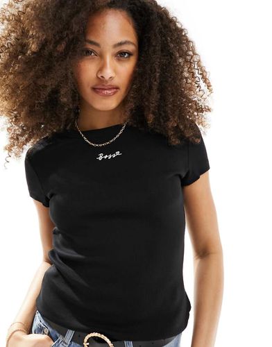 BOSS - T-shirt crop top - Noir - Boss Orange - Modalova