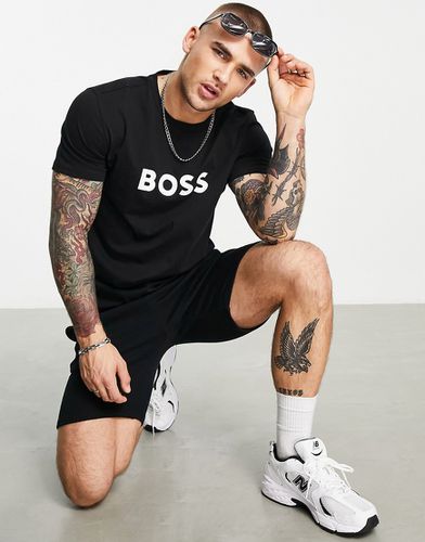 BOSS - T-shirt de plage - Noir - Boss Bodywear - Modalova