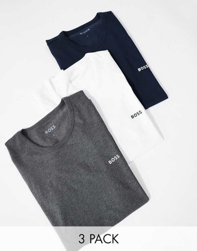 Lot de 3 t-shirts - Bleu marine, gris et - Boss Bodywear - Modalova