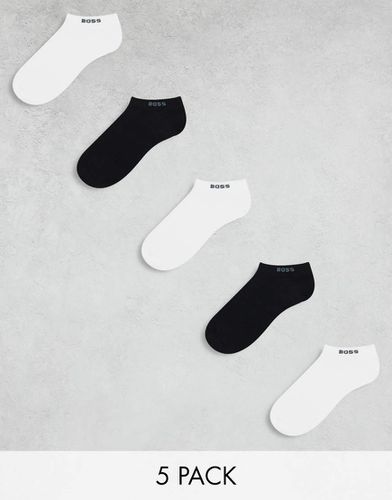 Lot de 5 paires de chaussettes de sport - Noir et blanc - Boss Bodywear - Modalova