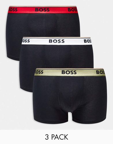 Power - Lot de 3 boxers à taille contrastante - Boss Bodywear - Modalova