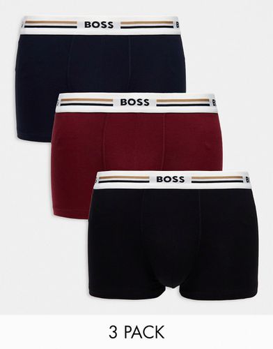 Revive - Lot de 3 boxers - Noir, bleu et rouge - Boss Bodywear - Modalova