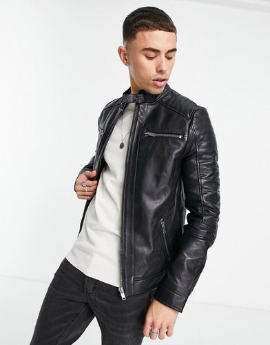 Veste de pilote automobile en cuir - Barneys Originals - Modalova