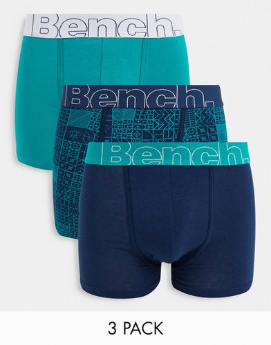 Lot de 3 boxers - Turquoise multicolore - Bench - Modalova