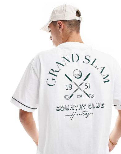 T-shirt à imprimé Country Club au dos - Bershka - Modalova