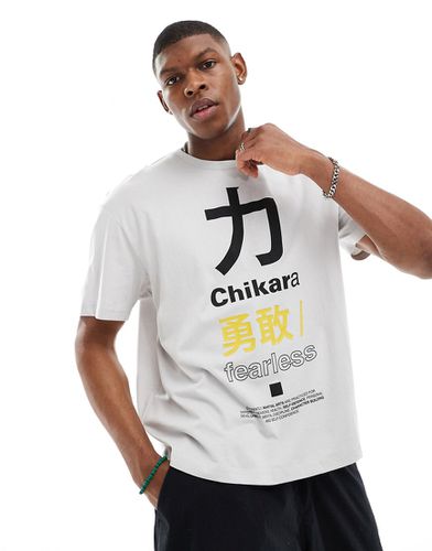 T-shirt avec imprimé japonais Chikara - Bershka - Modalova