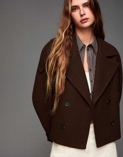 Trench-coat doux - Marron - Bershka - Modalova