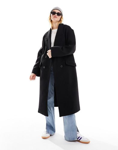Manteau imitation laine à épaules tombantes - Bershka - Modalova