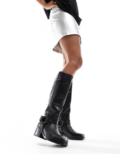 Rock-ey - Bottes style motard en cuir - Bronx - Modalova