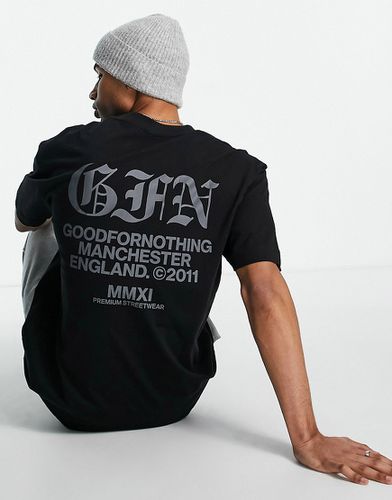 T-shirt oversize avec imprimé gothique sur la poitrine et dans le dos - Good For Nothing - Modalova
